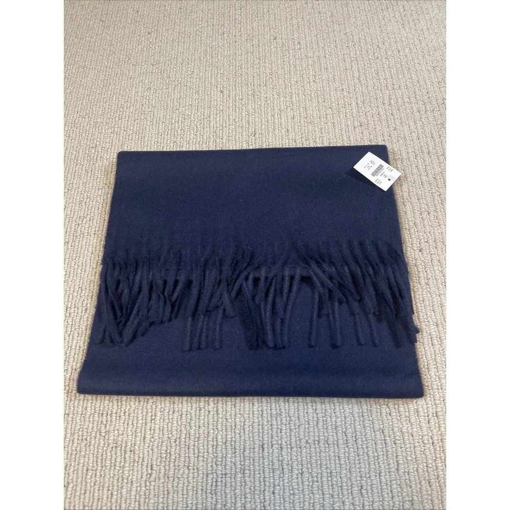 J. CREW Cashmere Blend Navy Scarf NWT